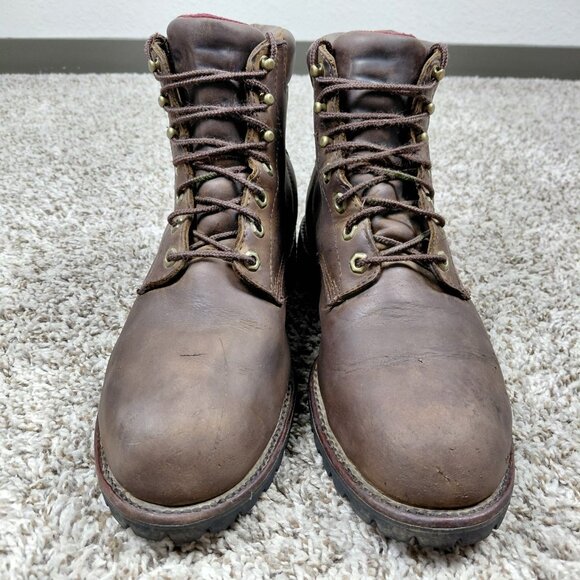 Chippewa L.L.Bean Katahdin Iron Works Brown Leather Boots Men’s 12 D USA - Picture 5 of 15
